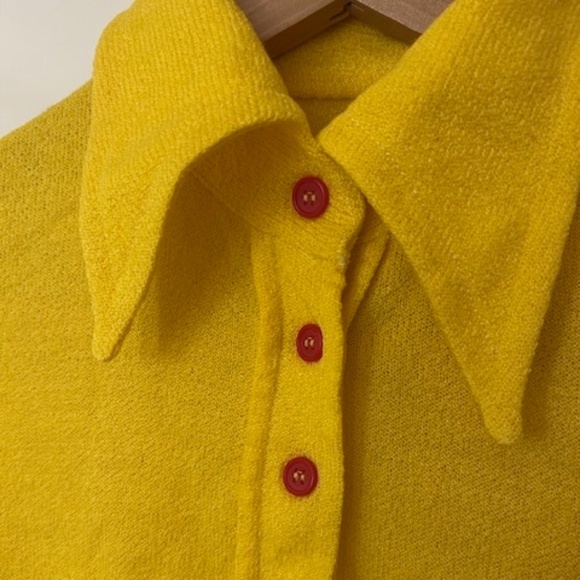 Vtg Handmade Yellow Shirt, Sz XS - Picture 2 of 5